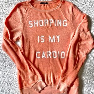 Wildfox Sweatshirt | Shopping Is My Cardio | Peach | Women’s